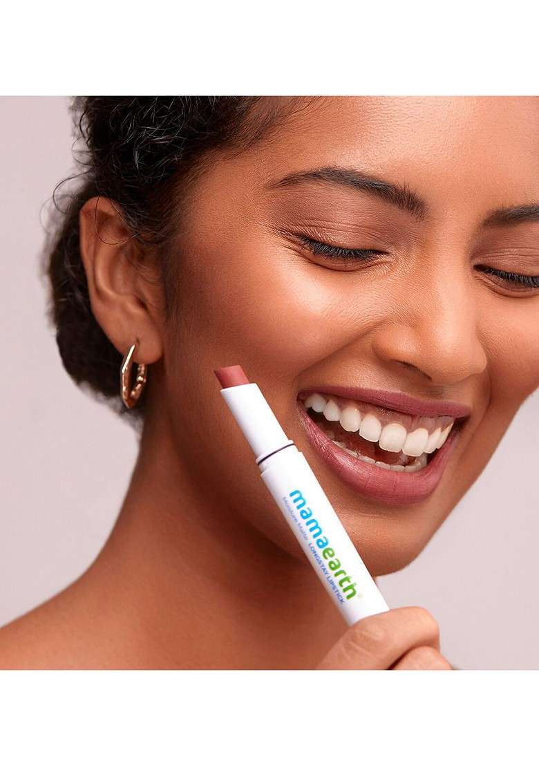 Mamaearth Moisture Matte Longstay Lipstick With Avocado Oil Vitamin E Carnation Nude 01 - Indya