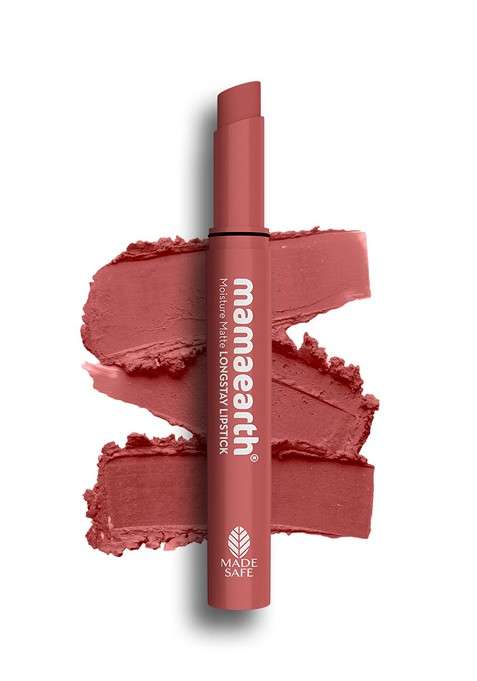 Mamaearth Moisture Matte Longstay Lipstick With Avocado Oil Vitamin E Carnation Nude 01