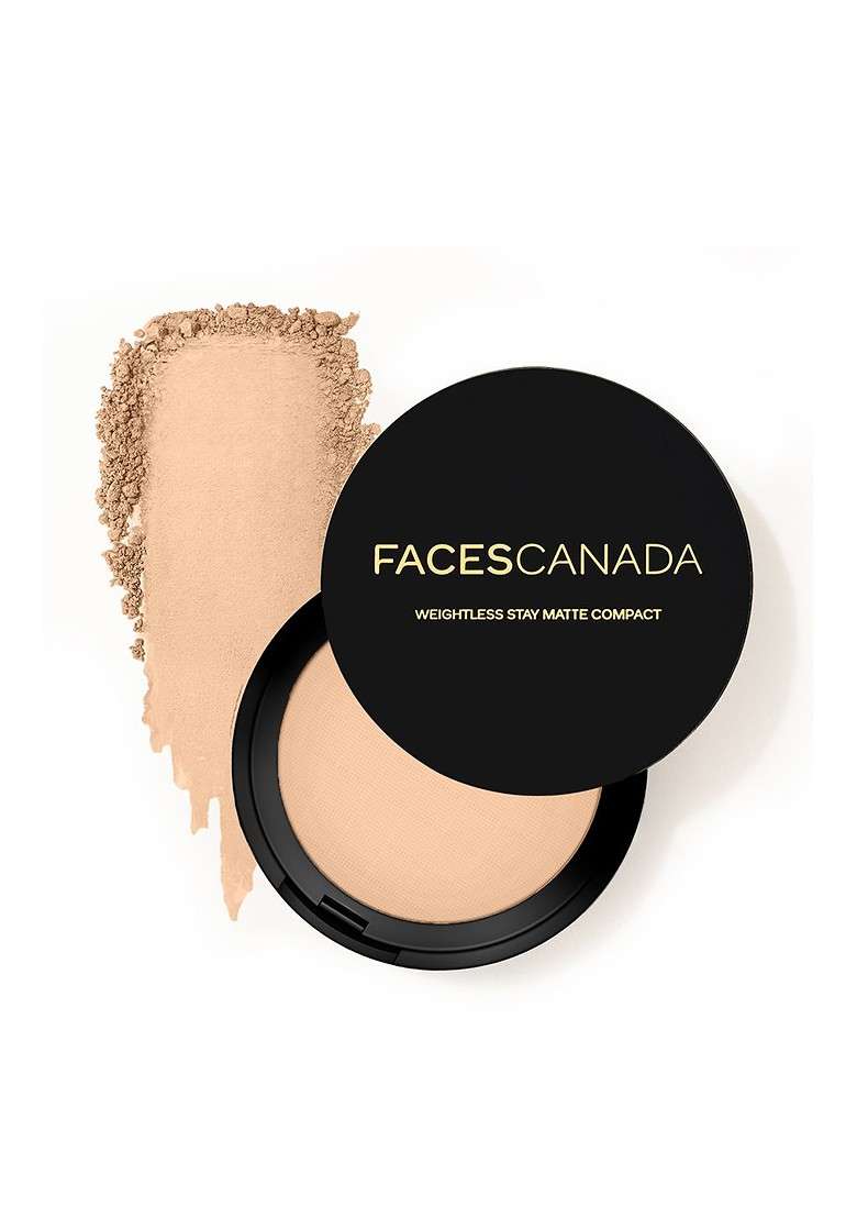 Faces Canada Weightless Stay Matte Compact Spf20 With Vitamin E Shea Butter Beige 03 - Indya