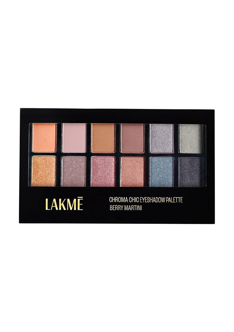 Lakme Glitterati Chroma Chic Eye Shadow Palette For Rich Color Payoff 12G Smoking Glam