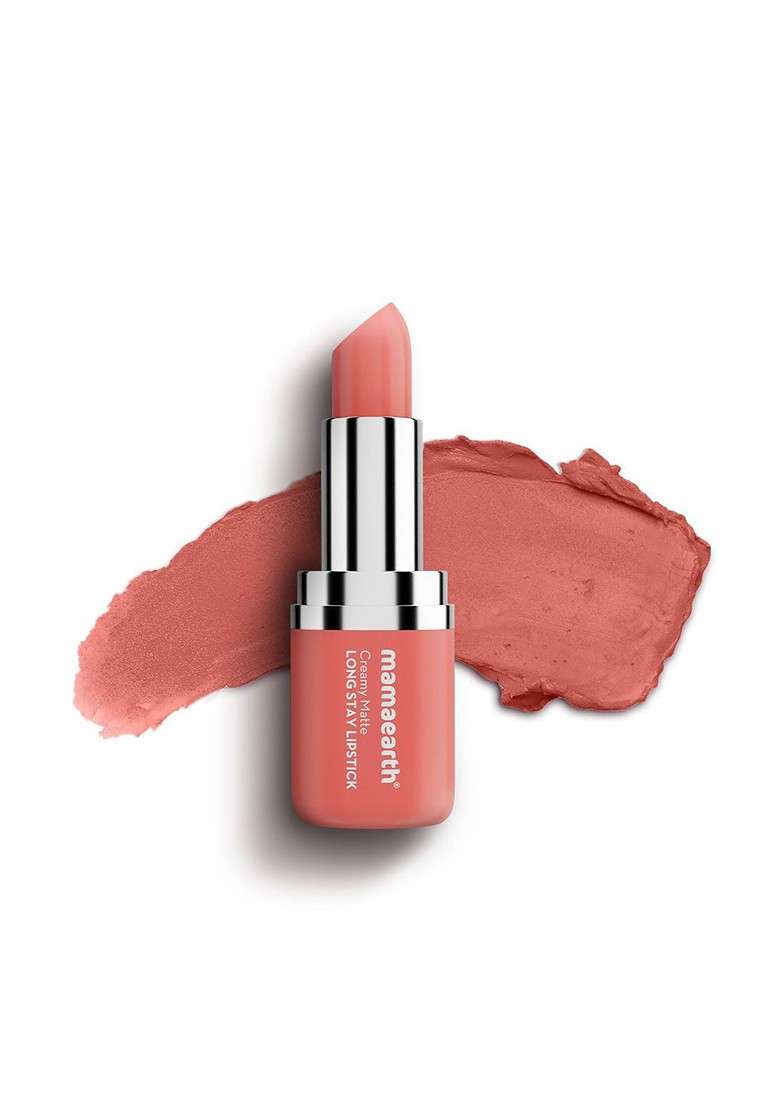 Mamaearth Murumuru Butter Vitamin E Creamy Matte Long Stay Lipstick Coral Bloom 4 2G - Indya