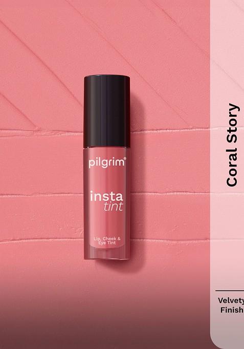 Pilgrim Lightweight Insta 3 In 1 Lip Cheek Eye Tint 2 5Ml Coral Story 02