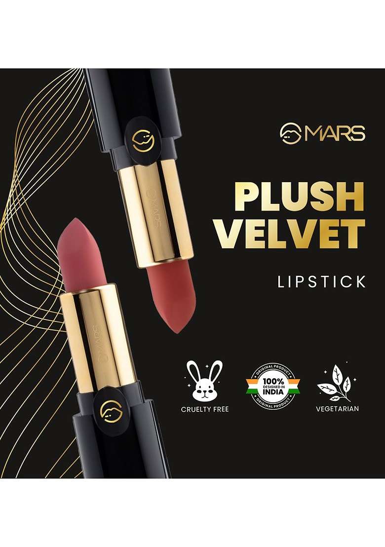 Mars Plush Velvet Ultra Matte Long Lasting Bullet Lipstick Pretty In Pink 09 - Indya