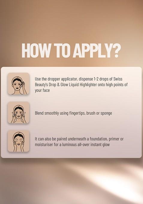 Swiss Beauty Drop Glow Liquid Highlighter Illuminater Gold 02