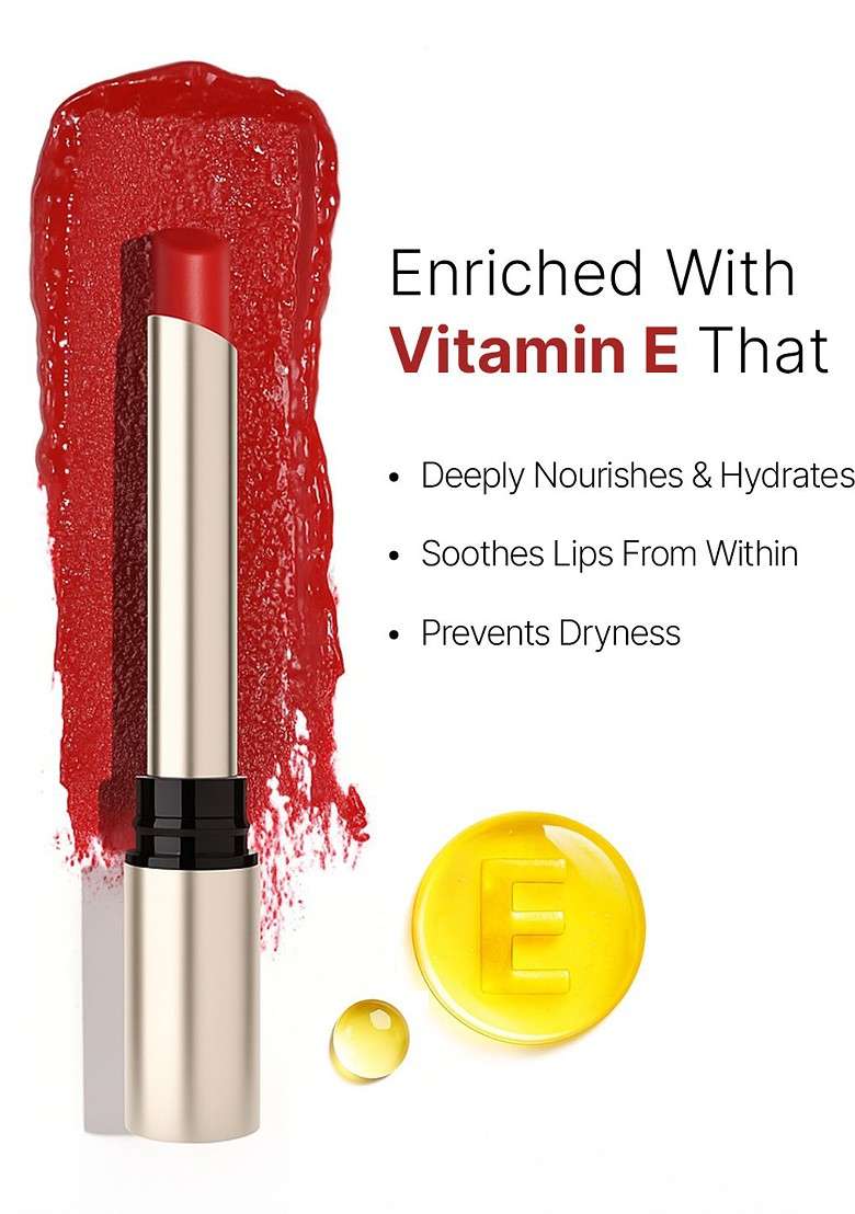 Swiss Beauty Select High On Shine Creamy Lipstick With Vitamin E Scarlet Red - Indya