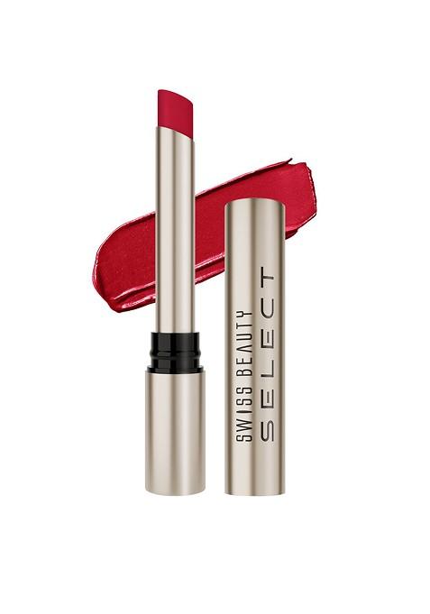 Swiss Beauty Select High On Shine Creamy Lipstick With Vitamin E Scarlet Red