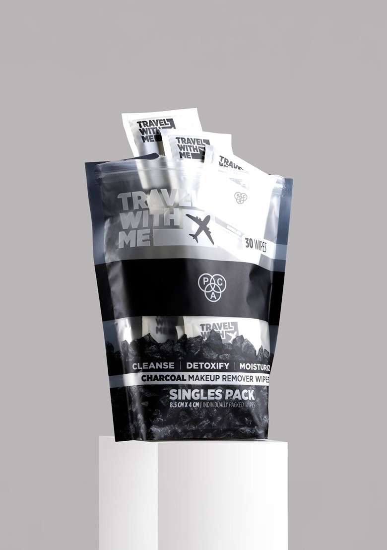 Pac Travel With Me Charcoal Wipes Singles - Indya