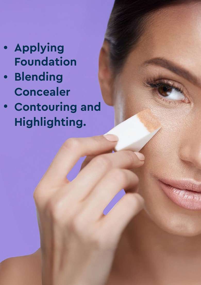 Gubb Set Of 8 White Latex Free Makeup Sponge Wedges - Indya
