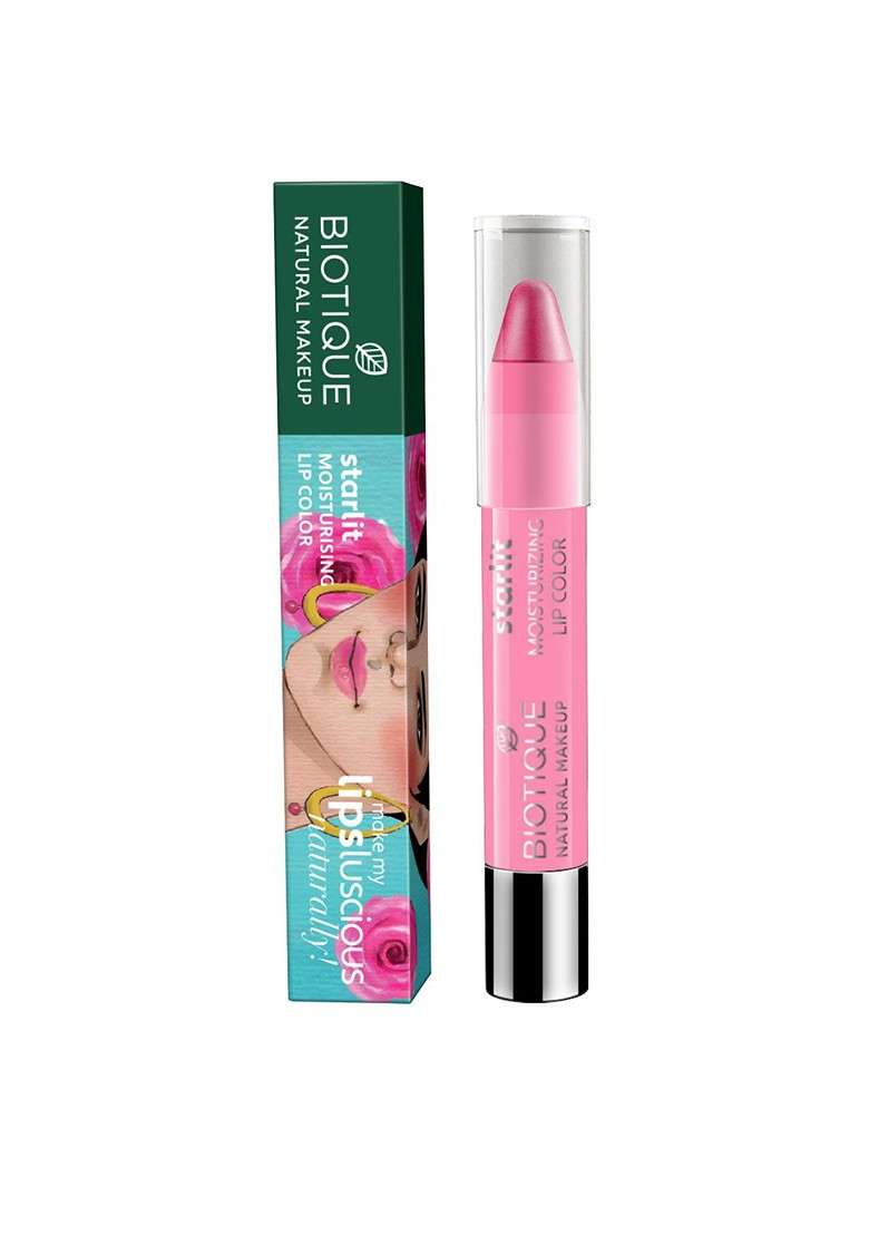 Biotique Natural Makeup Starlit Moisturising Lipcolor Rose Nectar P302 3 5 G - Indya