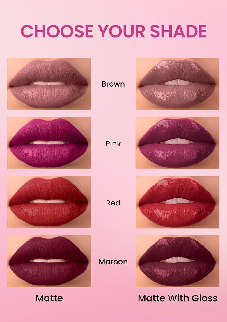 Swiss Beauty Long Lasting Transfer Proof Duo Lipstick 10 Ml Moody Plum