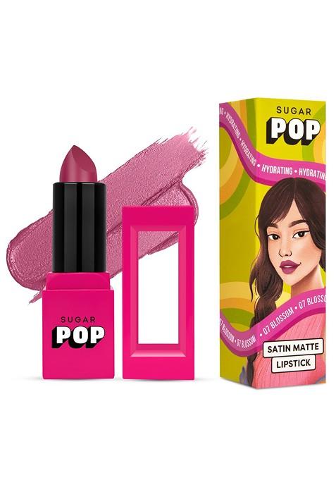 Sugar Pop Hydrating Satin Matte Lipstick Infused With Vitamin E Shea Butter Blossom 07