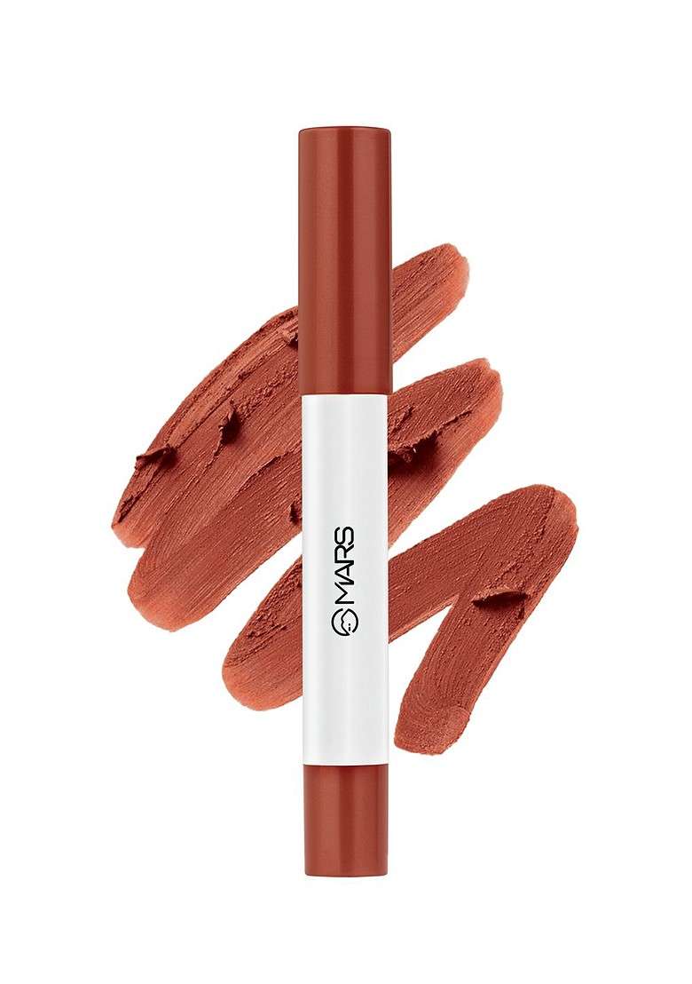 Mars Cloud Kiss Soft Matte Long Lasting Lip Crayon With Rice Starch Crimson Drift 18 - Indya