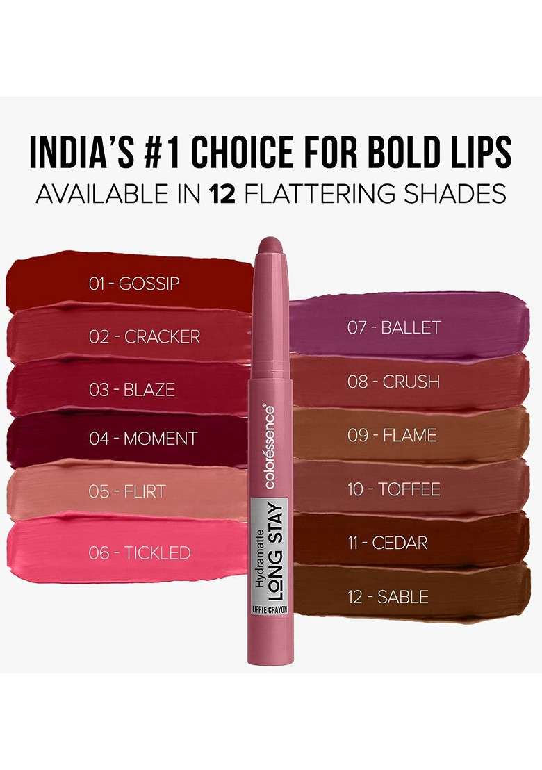 Coloressence Hydramatte Long Stay Intense Pigment Lippie Crayon Cracker - Indya