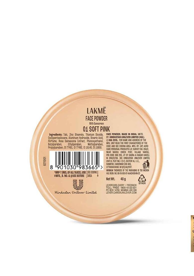 Lakme Forever Matte Face Powder With Finish For Oil Control 40G Soft Pink