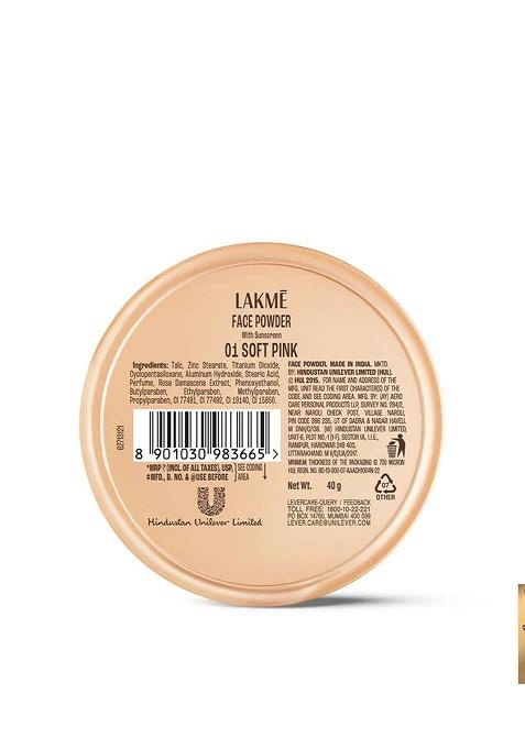 Lakme Forever Matte Face Powder With Finish For Oil Control 40G Soft Pink
