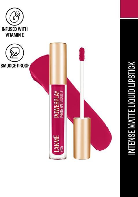 Lakme 9To5 Powerplay Priming Matte Liquid Lip Color With Vit E 4 2Ml Power Pink Mp2