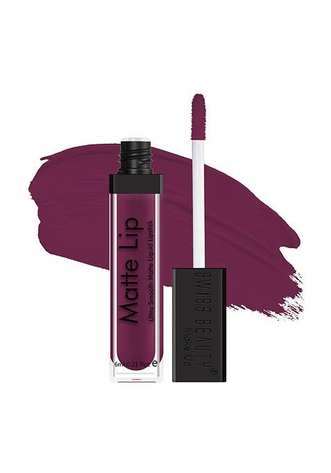 Swiss Beauty Matte Lip Ultra Smooth Liquid Lipstick 6Ml Purple Villain 26