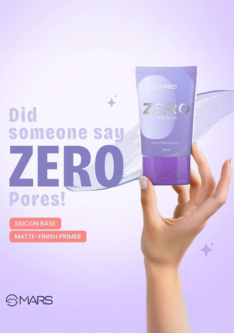 Mars Zero Pore Perfection Non Sticky Silicone Based Primer 25Ml - Indya