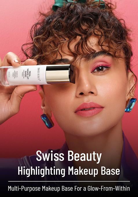 Swiss Beauty Real Make Up Base Highlighting Primer Pink Tint