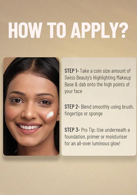 Swiss Beauty Real Make Up Base Highlighting Primer Pink Tint