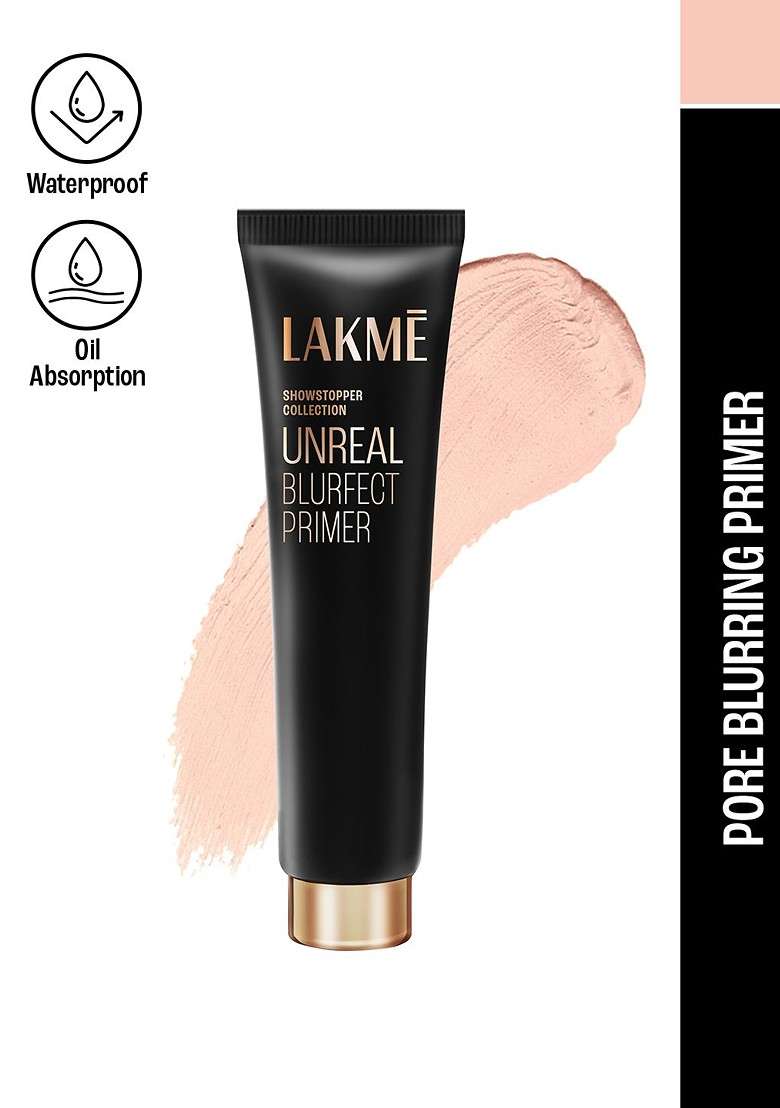 Lakme Unreal Blur Perfect Primer Mattifies Blurs Pores Lightweight Waterproof 30Ml - Indya