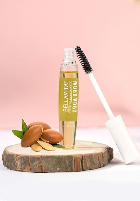 Bella Vita Organic Transparent Growbrow Eyelash Hair Growth Volume Oil 12 Ml