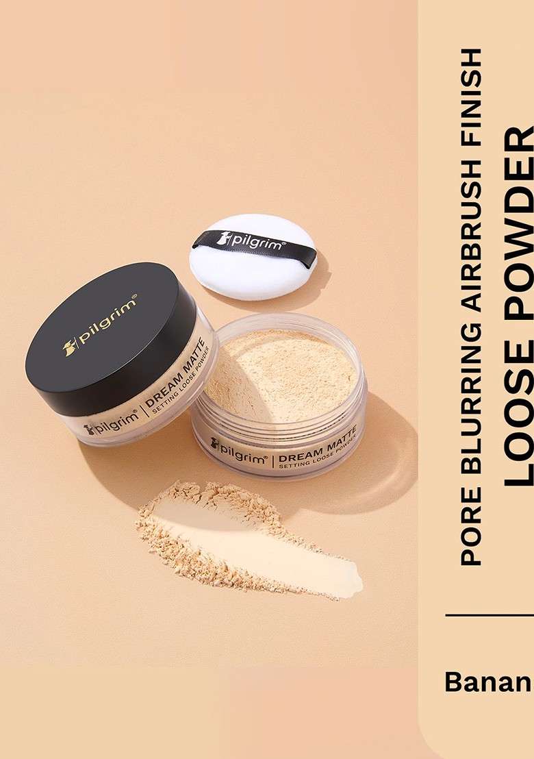 Pilgrim Long Instant Oil Control Setting Loose Powder With Brightening Effect 8 G Banana - Indya