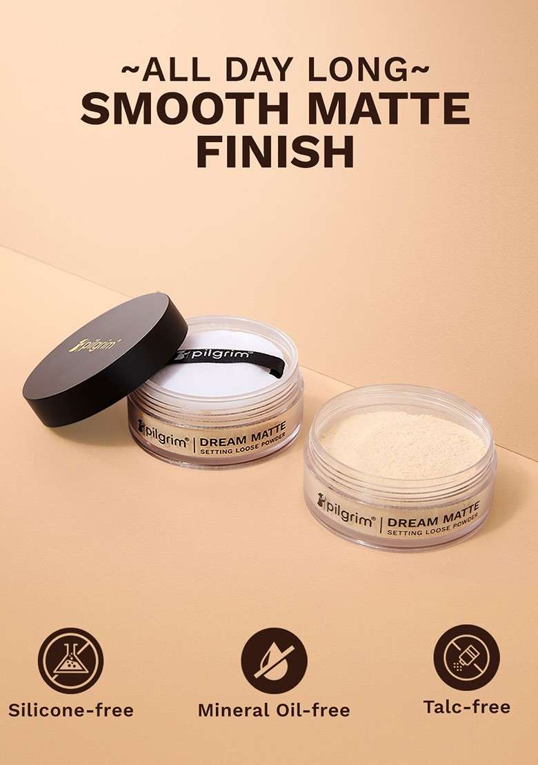 Pilgrim Long Instant Oil Control Setting Loose Powder With Brightening Effect 8 G Banana - Indya