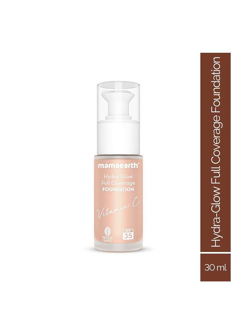 Mamaearth Hydra Glow Full Coverage Foundation With Vitamin C 30Ml Ivory 01 - Indya