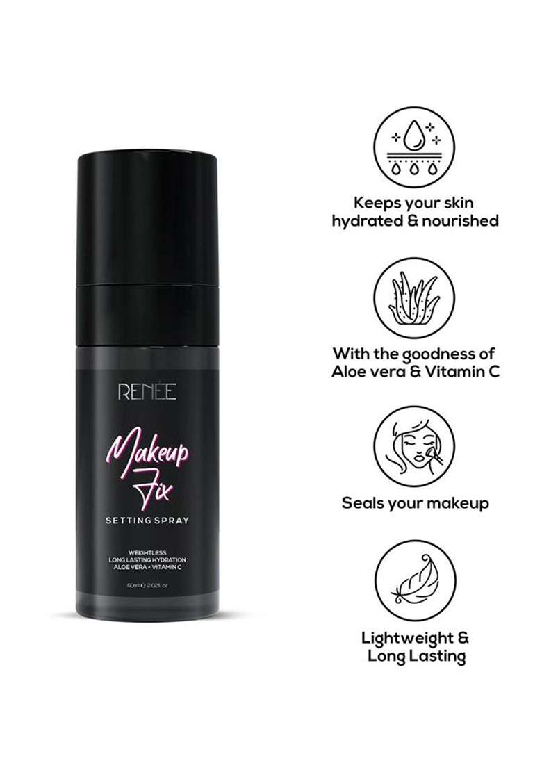 Renee Makeup Fix Weightless Long Lasting Hydration Setting Spray With Aloe Vera 60 Ml - Indya