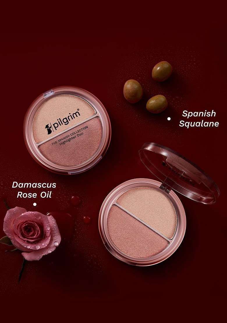 Pilgrim The Spanish Collection Highlighter Duo 11G Champagne Gold Rose 01 - Indya