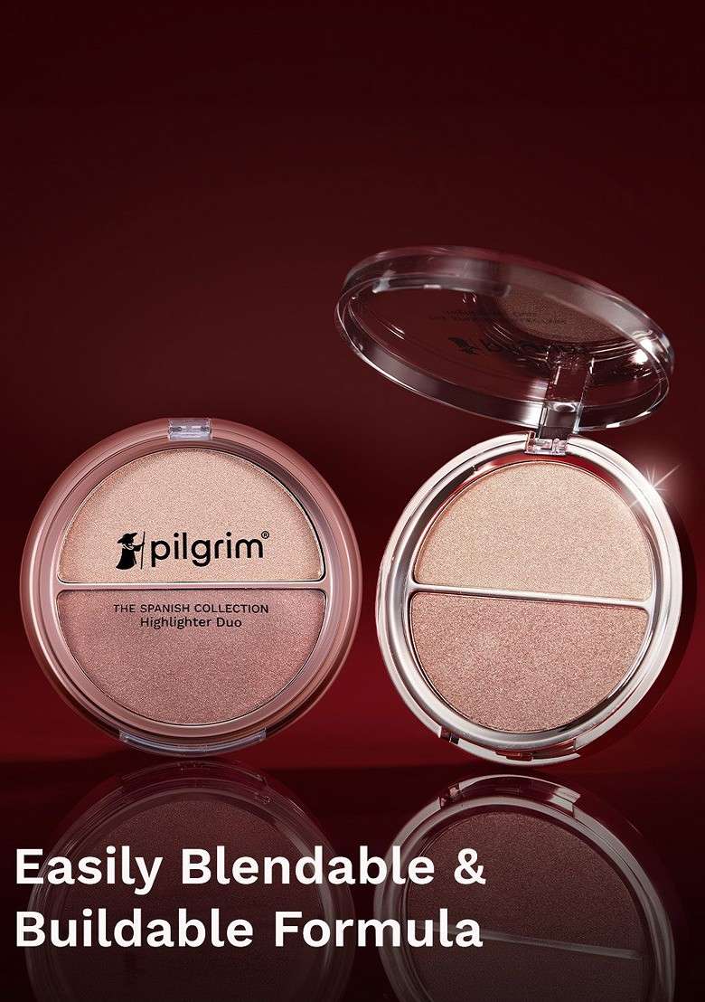 Pilgrim The Spanish Collection Highlighter Duo 11G Champagne Gold Rose 01 - Indya