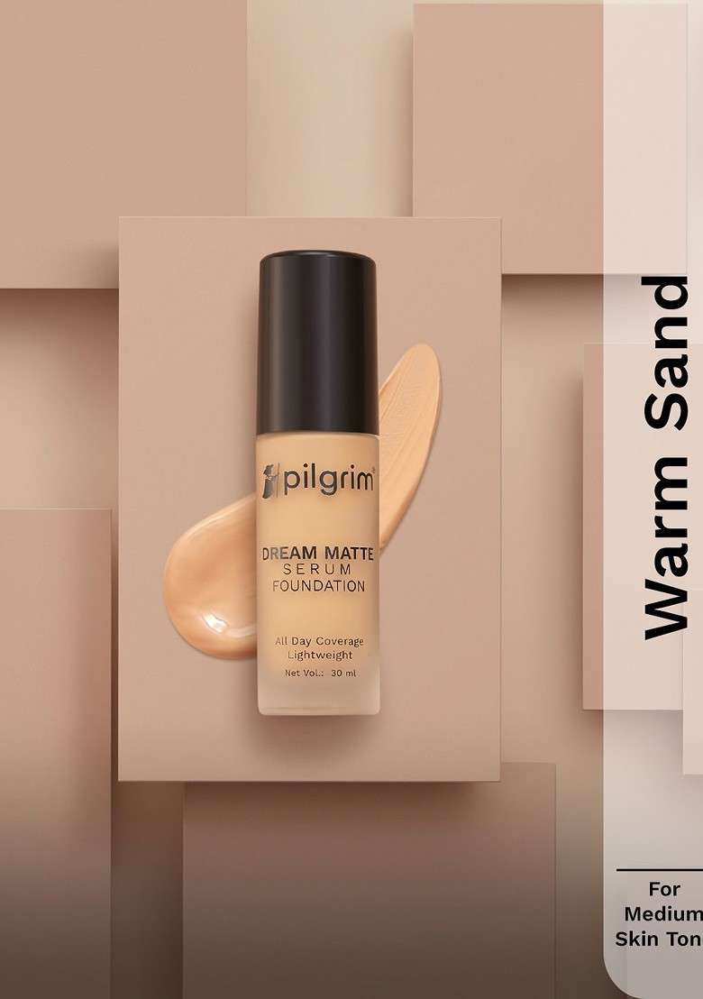 Pilgrim Dream Matte Serum Liquid Foundation 30Ml Warm Sand 223 - Indya