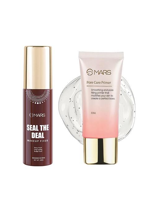 Mars Set Of Pore Cure Makeup Primer 30Ml Seal The Deal Fixer 60Ml