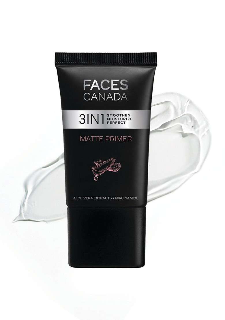 Faces Canada 3 In 1 Matte Face Primer With Aloe Vera Niacinamide 30G - Indya