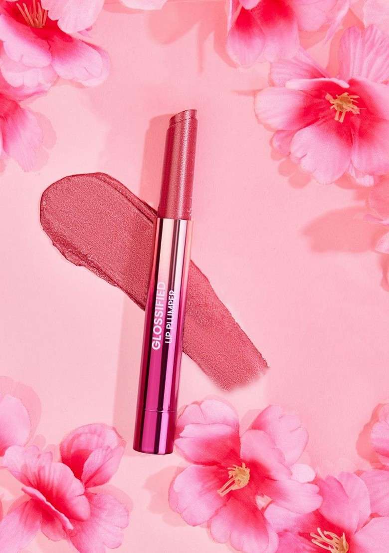 Typsy Beauty Glossified 3 In 1 Lip Plumper Balm Gloss With Shimmer 2 7G Cherry Blossom01 - Indya