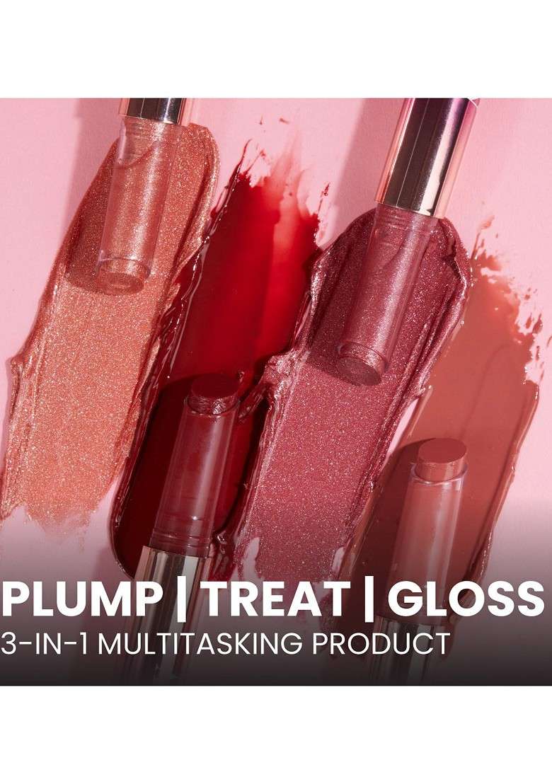 Typsy Beauty Glossified 3 In 1 Lip Plumper Balm Gloss With Shimmer 2 7G Cherry Blossom01 - Indya