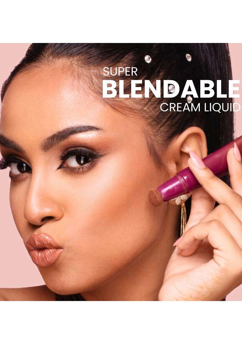 Typsy Beauty Set Of Dip Dab Dual Blender Silk Cushion Liquid Blush Wand 15Ml - Indya