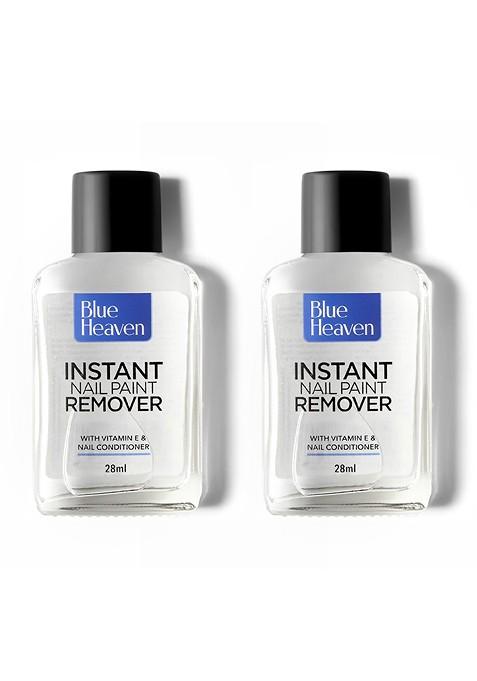 Blue Heaven Set Of 2 Instant Nail Paint Remover With Vitamin E 28Ml Each