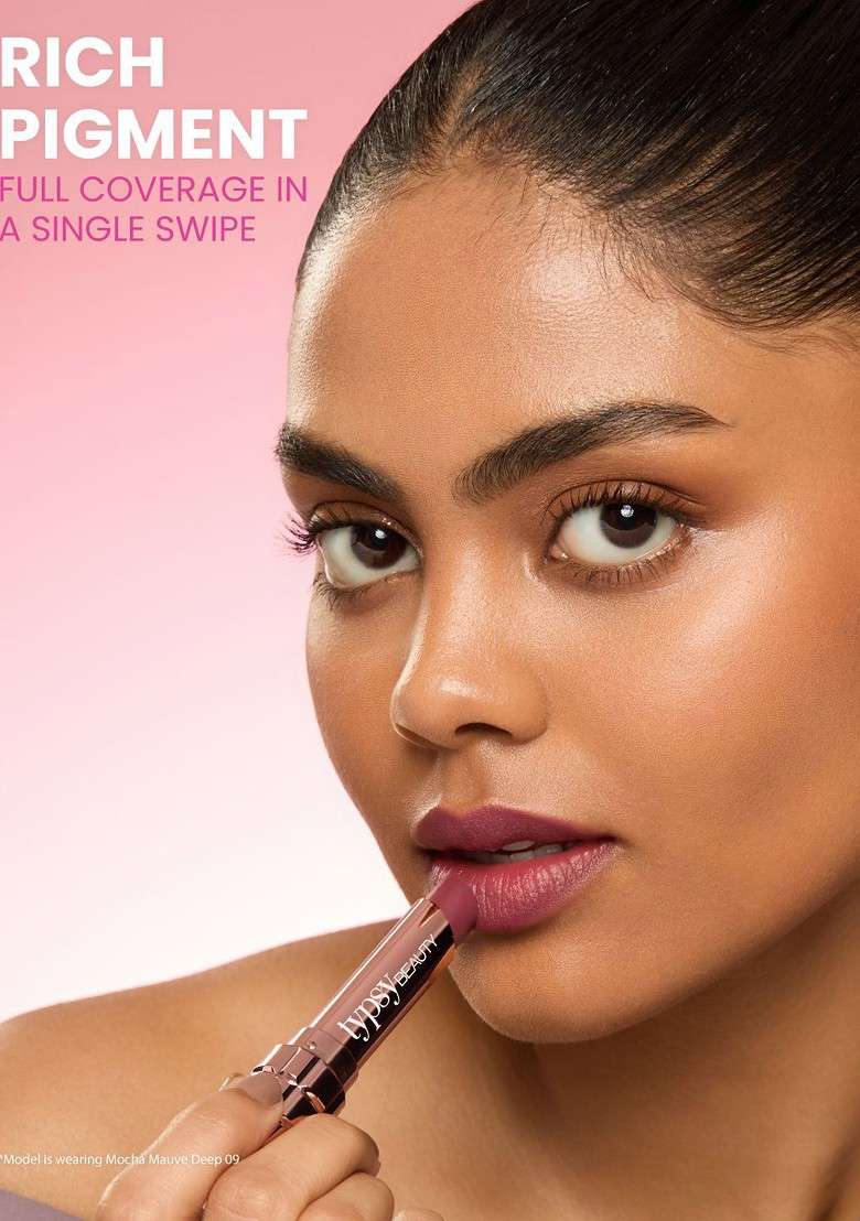 Typsy Beauty Set Of 2 Cocoa Peptide Velvet Matte Lipstick - Indya