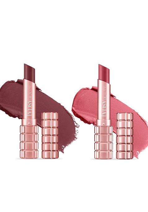 Typsy Beauty Set Of 2 Cocoa Peptide Velvet Matte Lipstick