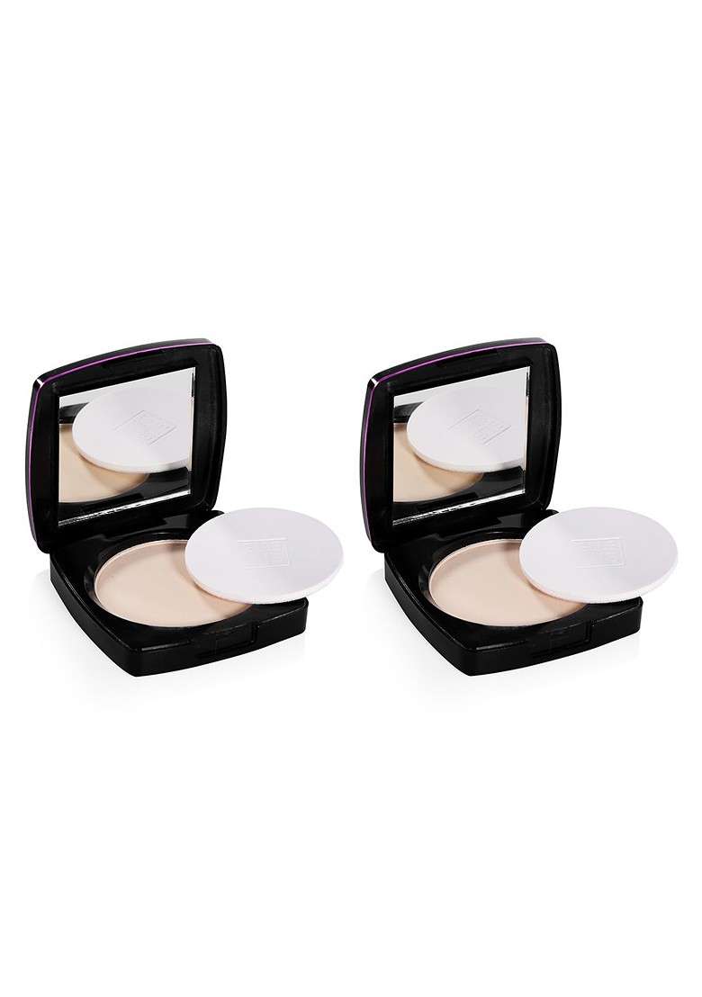Elle 18 Set Of 2 Lasting Glow Compact 9G Each Marble - Indya