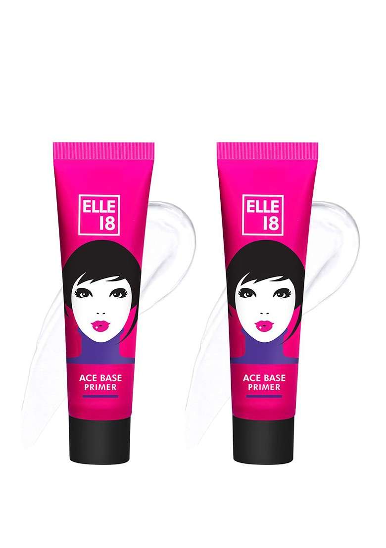 Elle 18 Set Of 2 Ace Base Water Resistant Pore Blurring Primer With Vitamin E 10Ml Each - Indya