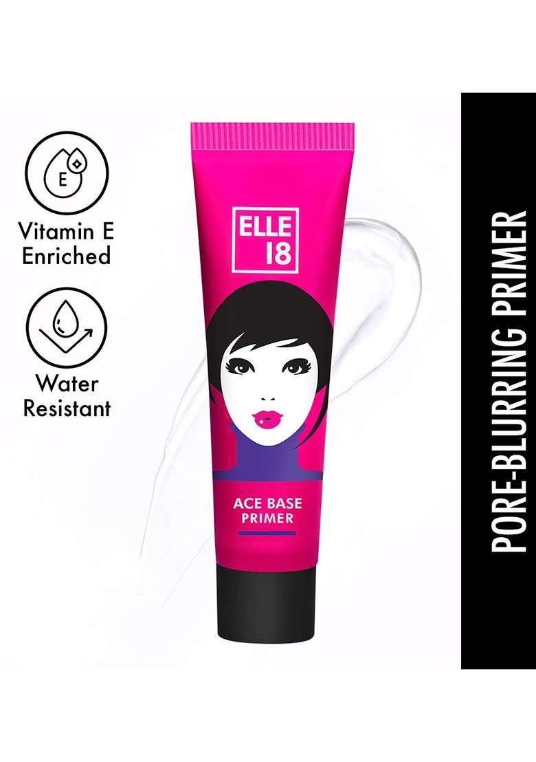 Elle 18 Set Of 2 Ace Base Water Resistant Pore Blurring Primer With Vitamin E 10Ml Each - Indya