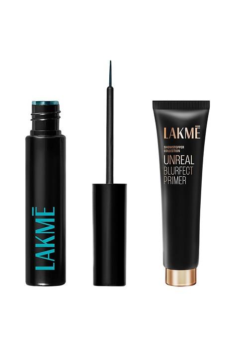 Lakme Set Of Showstopper Blurfect Primer Eyeconic Liquid Eyeliner 10G 4 5Ml