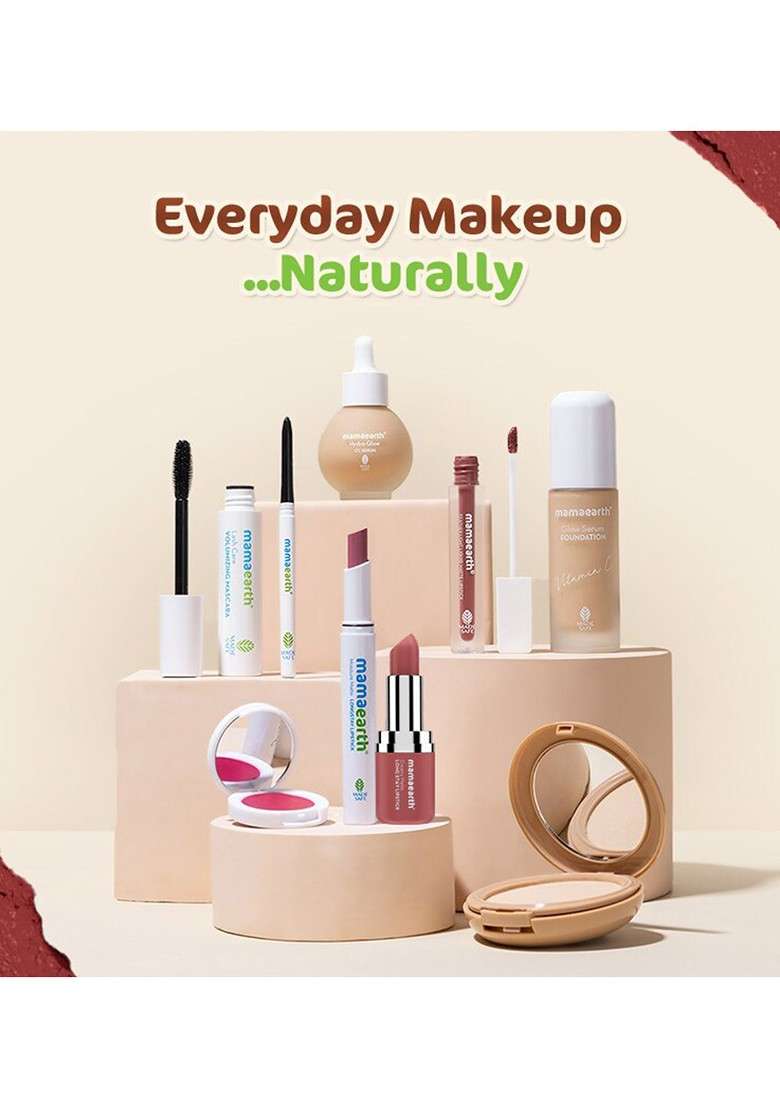 Mamaearth 2 Pcs Creamy Matte Long Stay Lipstick 4 2G Each Cranberry Crush Apricot Taupe - Indya