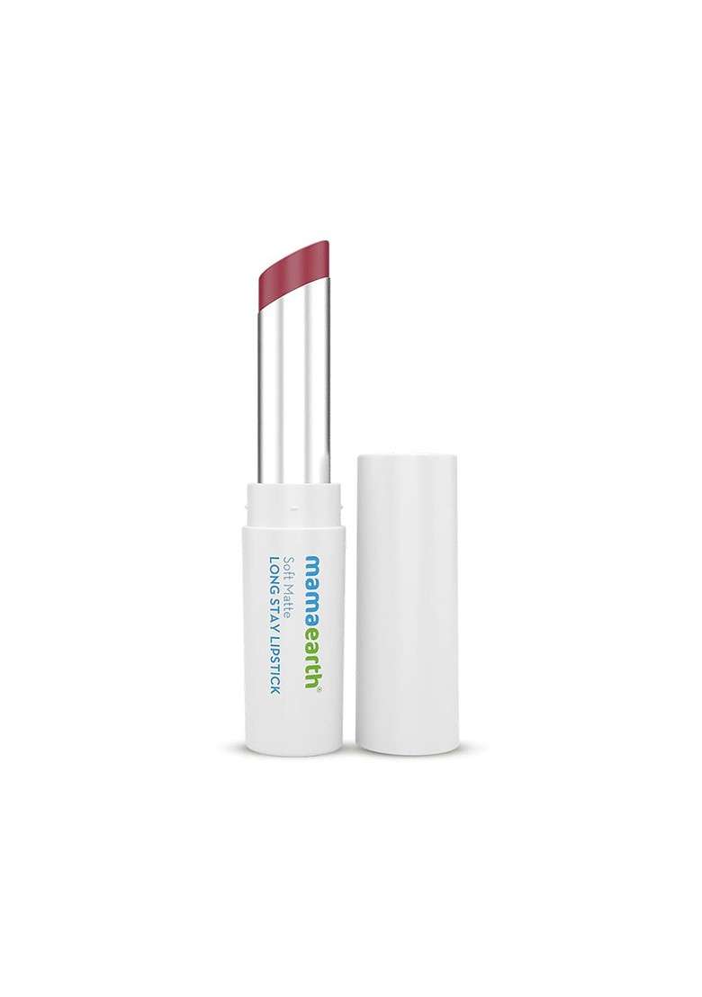 Mamaearth Set Of Soft Matte Long Stay Lipstick Grape Wine Glow Serum Bb Cream Natural - Indya