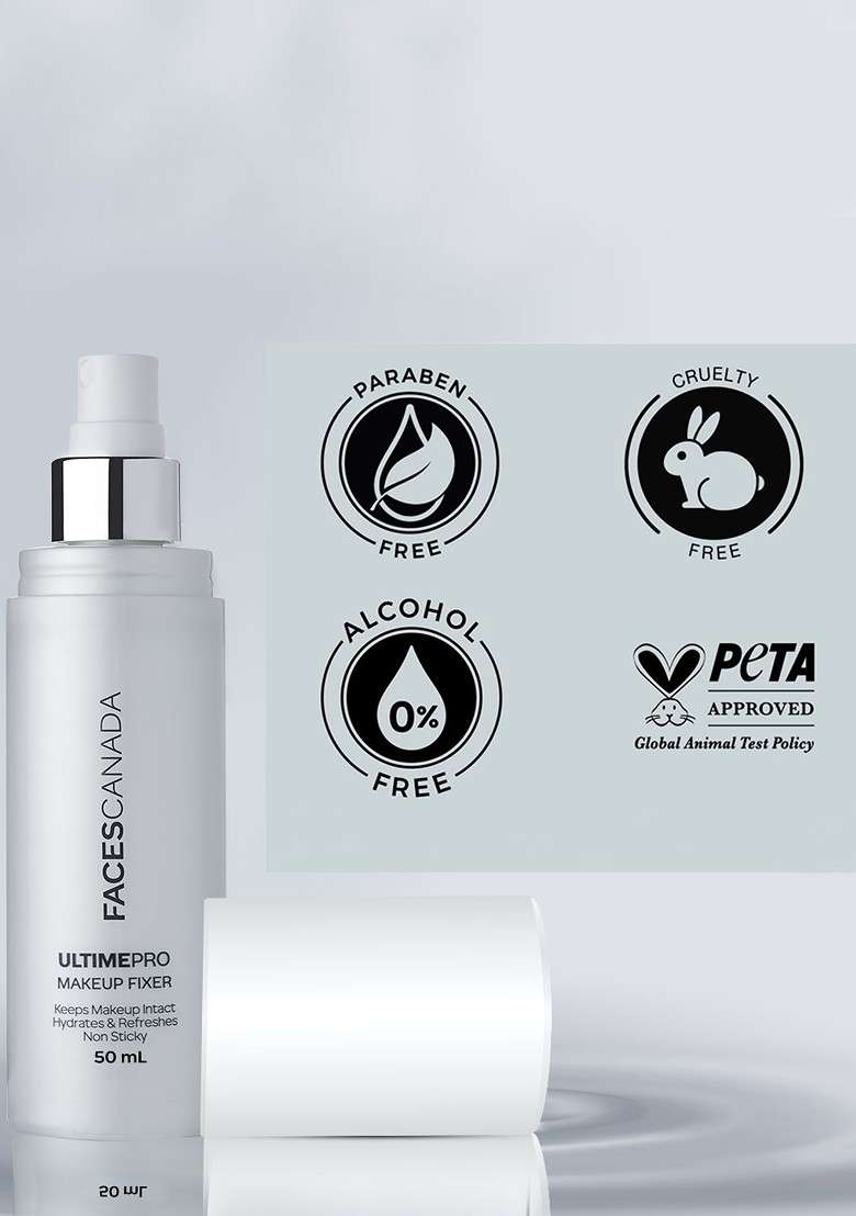 Faces Canada Set Of 2 Ultime Pro Non Sticky Makeup Fixer With Hyaluronic Acid 50Ml Each - Indya