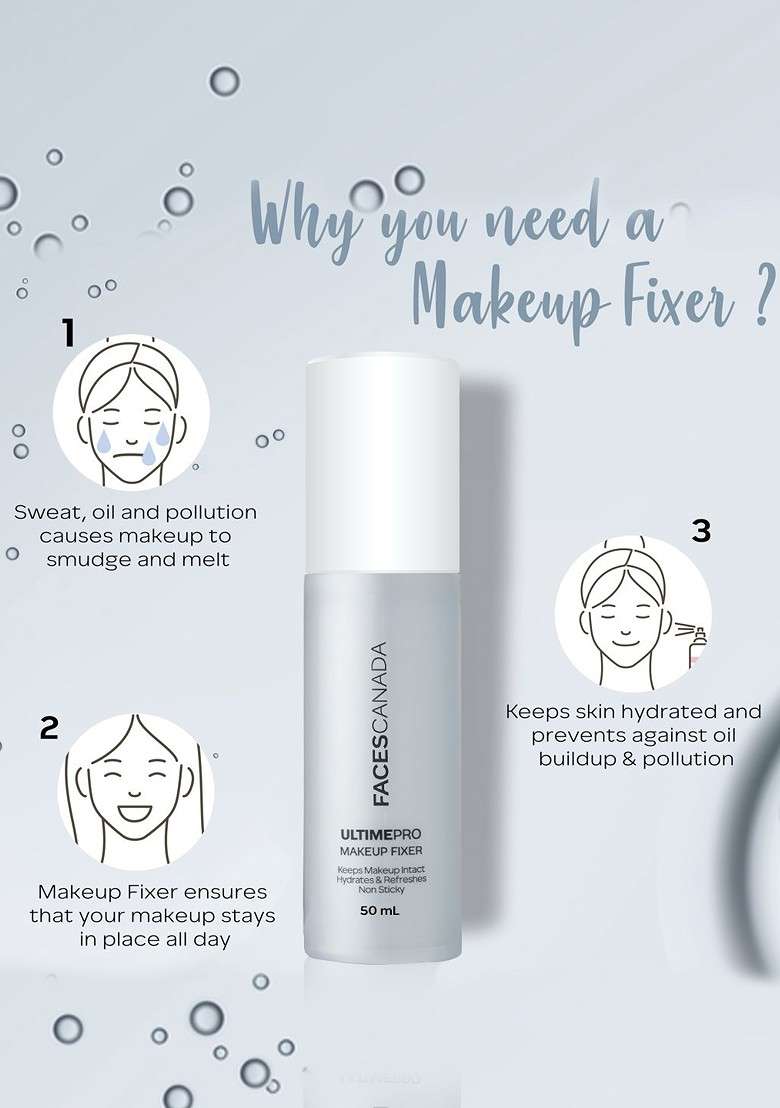 Faces Canada Set Of 2 Ultime Pro Non Sticky Makeup Fixer With Hyaluronic Acid 50Ml Each - Indya