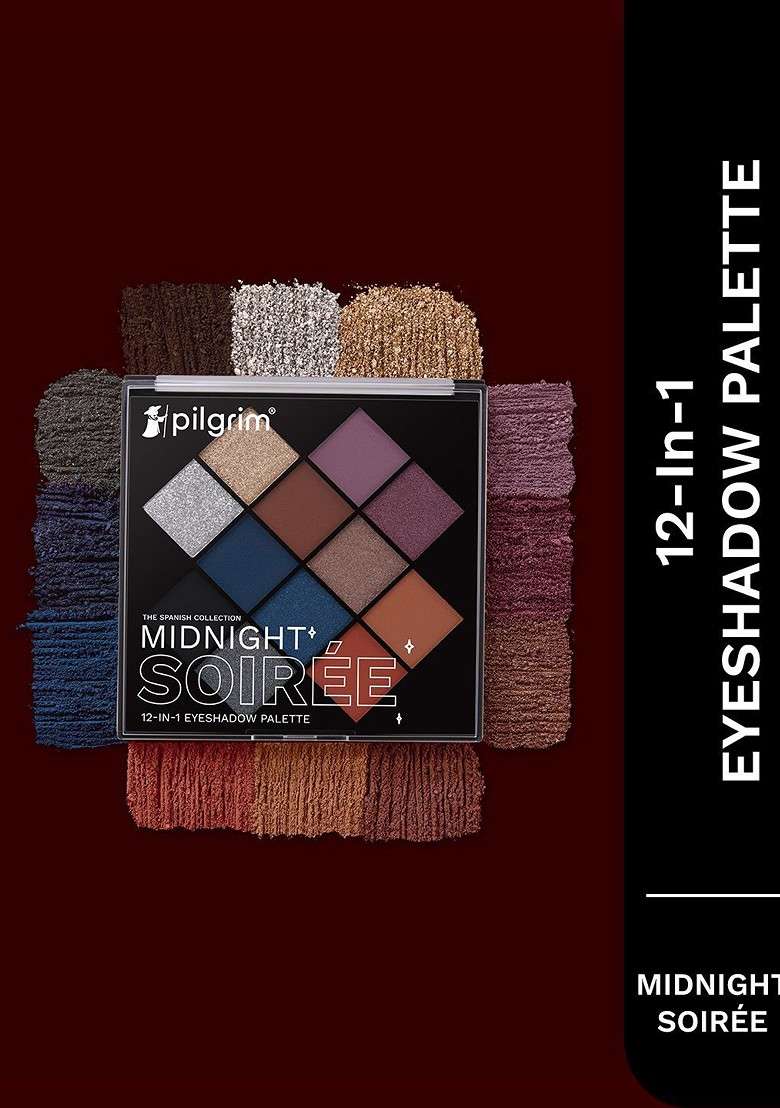 Pilgrim The Spanish Collection 12 In 1 Eyeshadow Palette 24G Midnight Soiree - Indya